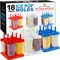 Jumbo Set of 18 Classic Ice Pop Popsicle Molds - Sets of 6 Red, 6 White & 6 Blue - Reusable USA Colored Ice Pop Makers